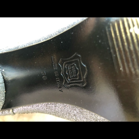 DOLCE & GABBANA Pewter Silver Glitter Heels! Magnificent! NWOT/ Made in Italy. - Picture 11 of 16